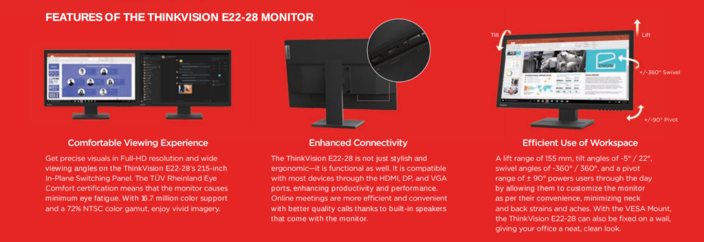 THINKVISION E22 28 ZSTORE TUNIS