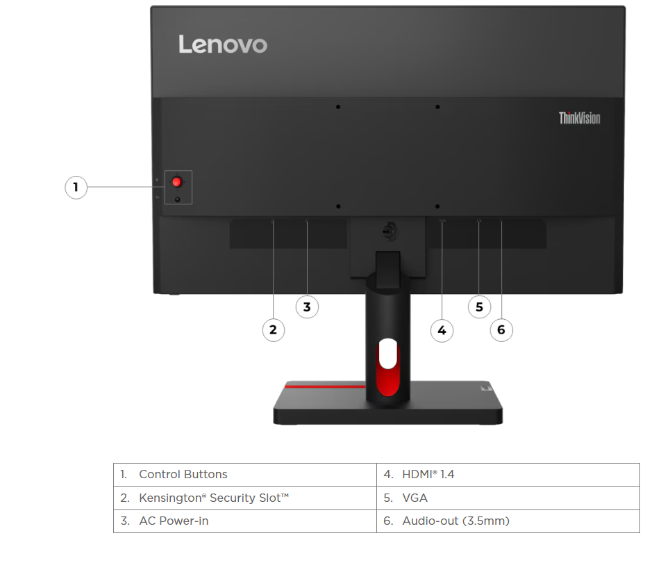 image de Écran Lenovo Think Vision S22i-30 21.5" Full HD 75Hz IPS Noir