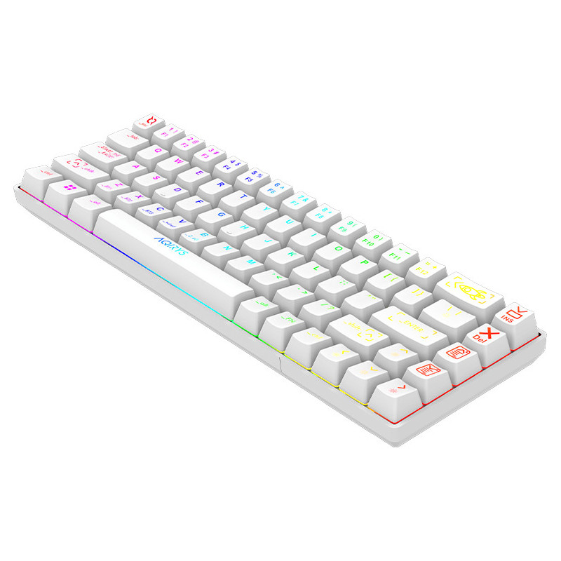 image de Clavier Gamer Mécanique AQIRYS MIRA / 100% Anti-ghosting / RGB / Blanc