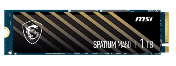 image de Disque Dur Interne SSD MSI SPATIUM M450 PCIe 4.0 NVMe M.2 2280 / 1 To/ Z STORE TUNIS