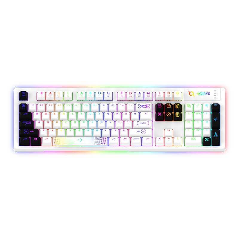 image de Clavier Gaming Mécanique Aqirys Aludra, 100% Anti-ghosting, RGB Blanc