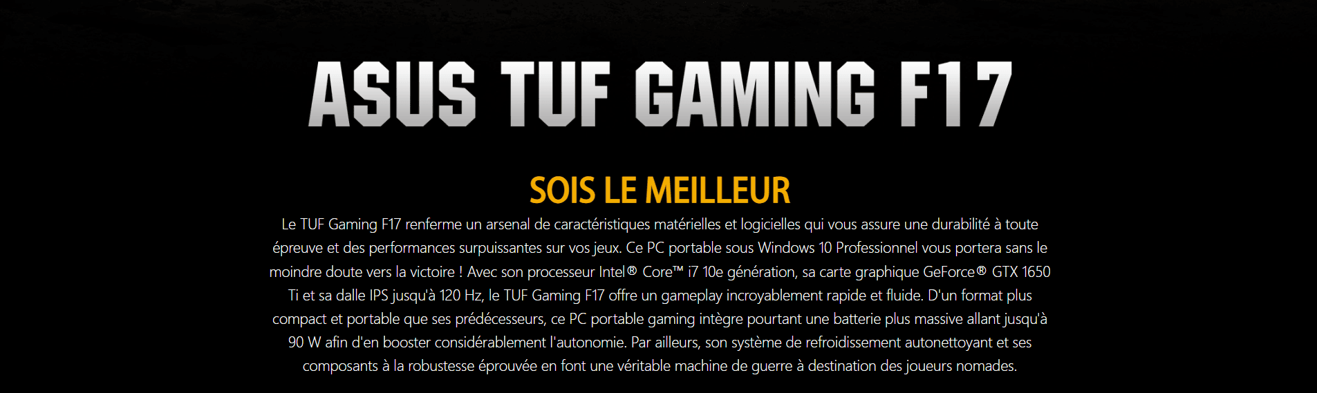 image de Pc Portable Gaming ASUS TUF 707ZC4-HX112W / Intel core i5-12500H / RTX 3050 8Go / 8 Go / 512SSD / Windows 11