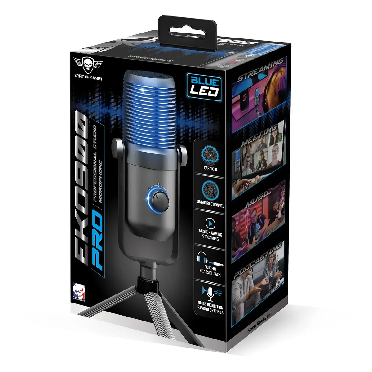 image de Microphone Spirit of gamer EKO-900 Cardioïde - Omnidirectionnelle - USB