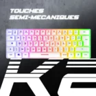 image de Clavier Gamer semi mécanique spirit of gamer PRO-K2 white - format TKL