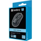 image de Souris Filaire USB-C Sandberg 1200 dpi - Noir