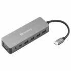 image de Station d'accueil SANDBERG Dock TRAVEL USB-C 13 en 1 - Gris