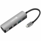 image de Station d'accueil SANDBERG Dock USB-C HDMI+3xUSB+PD - Gris