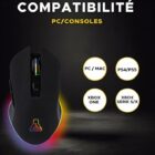 image de G-LAB Souris sans fil 2.4 Ghz 7 Couleurs 6400 DPI noir