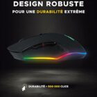 image de G-LAB Souris sans fil 2.4 Ghz 7 Couleurs 6400 DPI noir