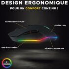 image de G-LAB Souris sans fil 2.4 Ghz 7 Couleurs 6400 DPI noir
