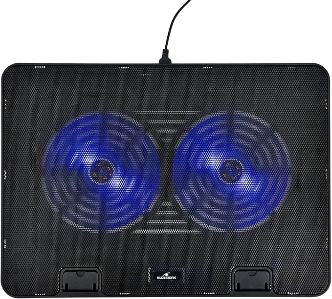 image de Support ventilé Bluestork pour Laptop 17" - Double Ventilateurs