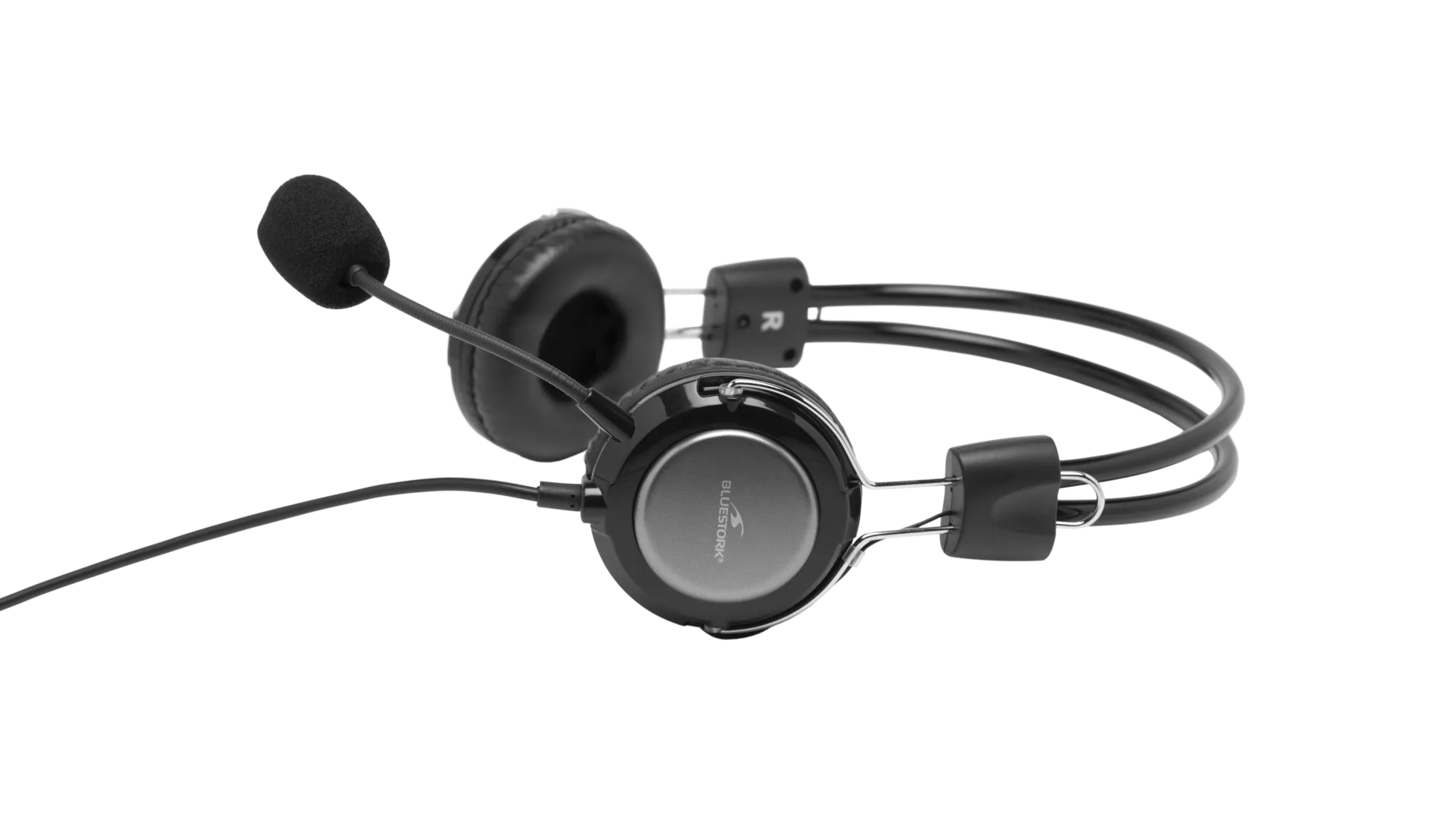 image de Micro casque Bluestork MC201 stéréo Jack 3.5 mm noir