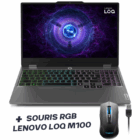 image de PC PORTABLE Gamer LENOVO LOQ I7-13650HX / 16G / 512 Go SSD / RTX 3050 6G / W11 GRIS +SOURIS LOQ M100
