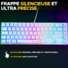 image de G-LAB Combo Hydrogen Gaming 2 EN 1 Pack clavier/souris blanc