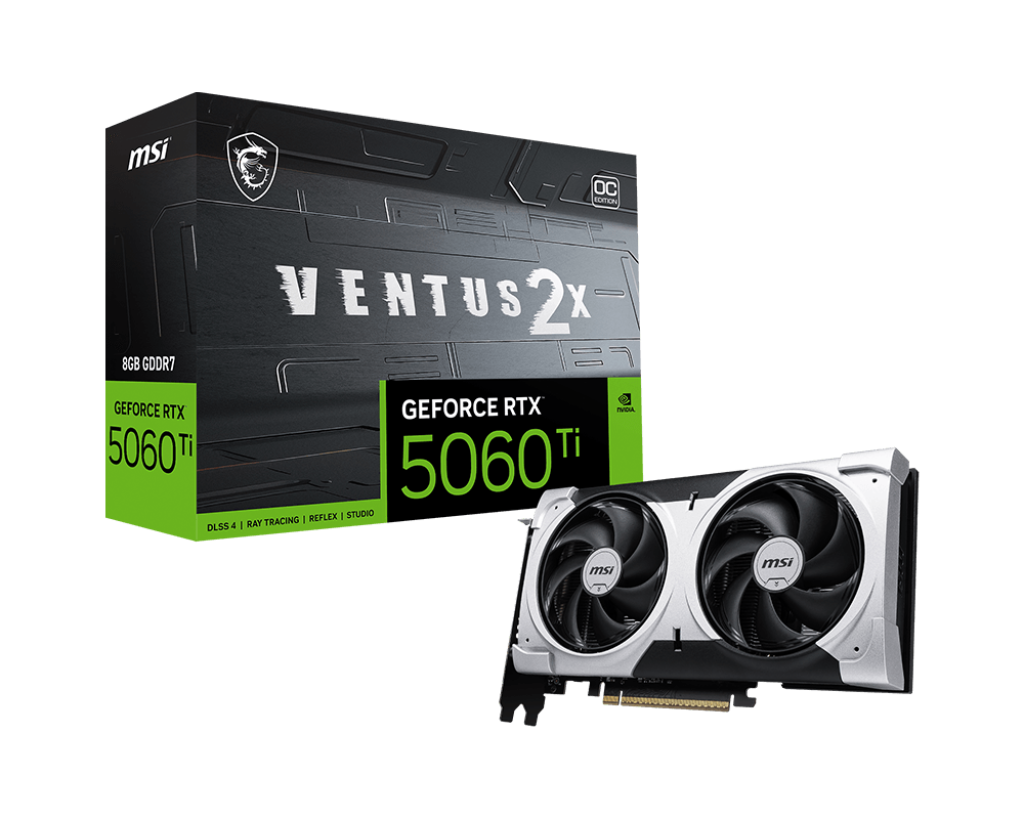 image de MSI CARTE GRAPHIQUE RTX 5060TI 8G VENTUS 2X PLUS
