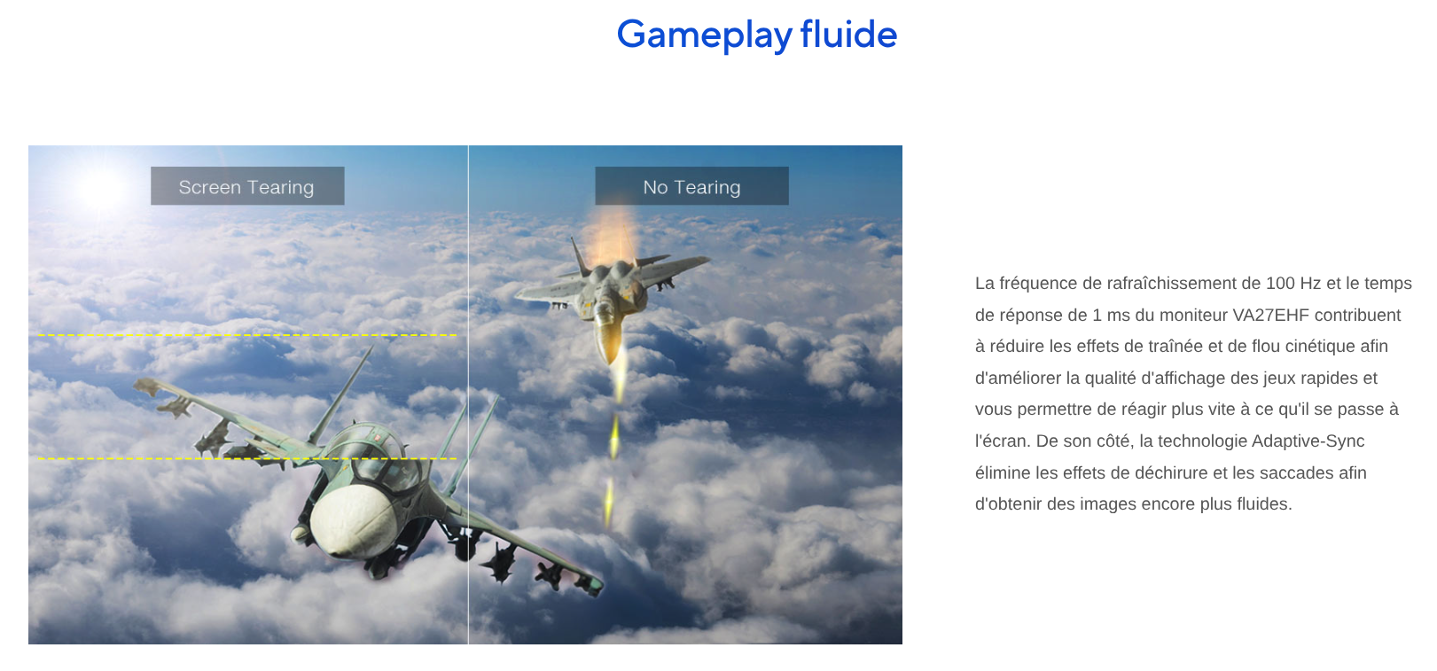 image de Écran Asus Eye Care Gaming VA27EHF, IPS 27" FHD, 100Hz, 1ms
