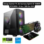 image de Setup Gamer Pc de bureau Spirit i5 10400F RTX3050 / 8 Go / 500 Go SSD
