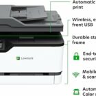 image de Imprimante Multifonction Laser Lexmark CX331adwe / Couleur / A4 / Wi-Fi / Blanc