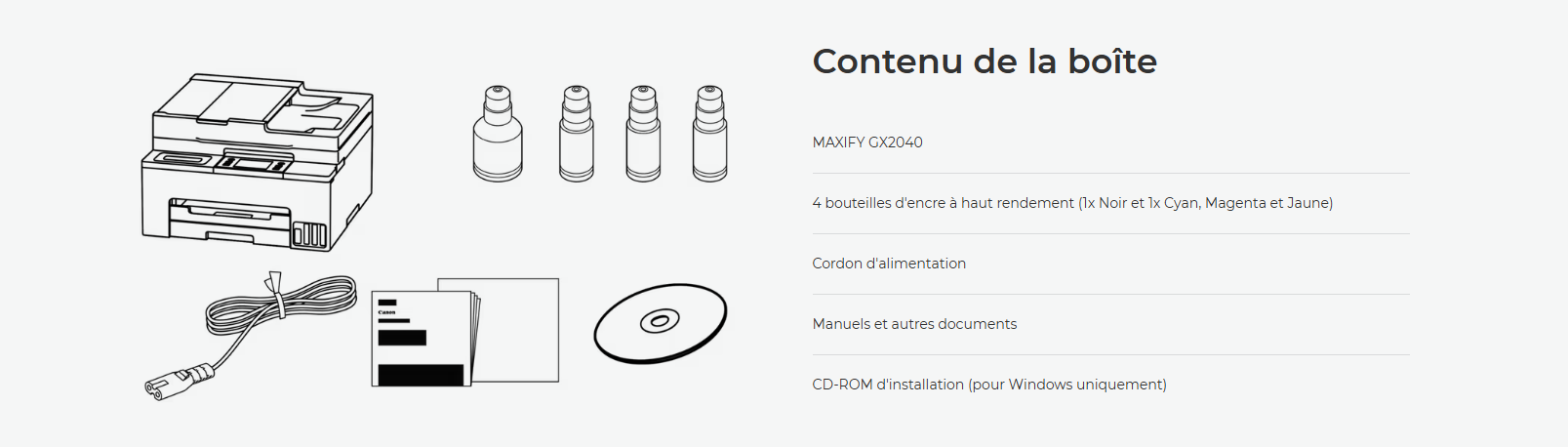 image de Imprimante CANON MAXIFY GX2040 à Réservoir intégré 4en1 Couleur Wifi