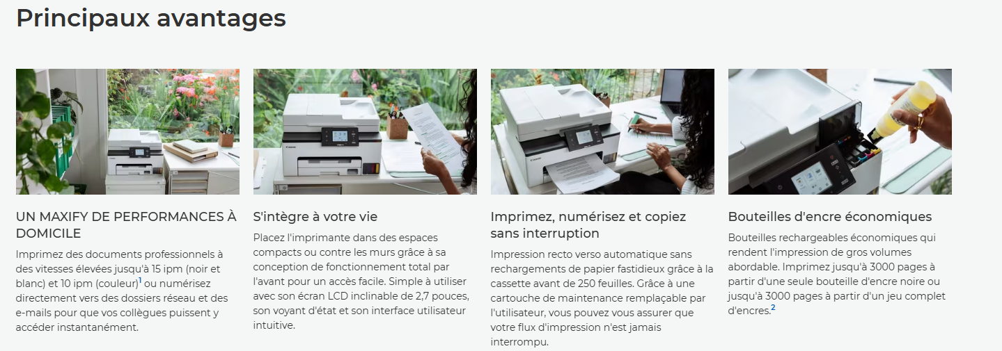 image de Imprimante CANON MAXIFY GX2040 à Réservoir intégré 4en1 Couleur Wifi