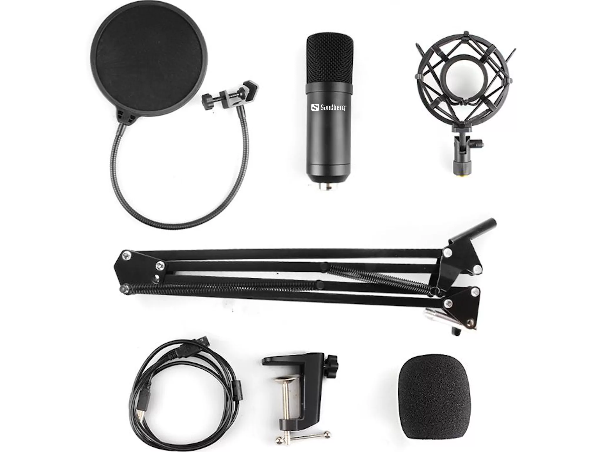 image de Kit Microphone Sandberg Streamer USB avec Support 126-07