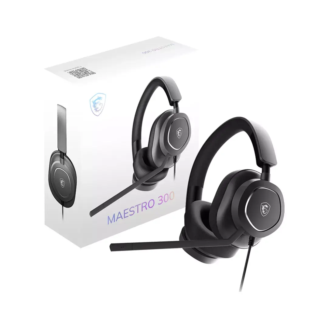 image de Micro Casque MSI Gamer Filaire USB-C Maestro 300 - Noir