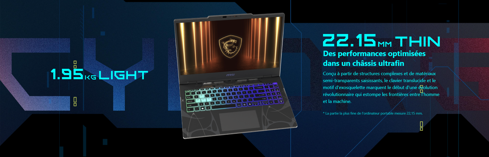 image de Pc Portable Gaming MSI CYBORG 17 B2RWFKG-043XFR 17.3" FHD 144Hz | Intel Core 7 240H | RTX 5060 | 8GB Ram | 512 GB NVMe