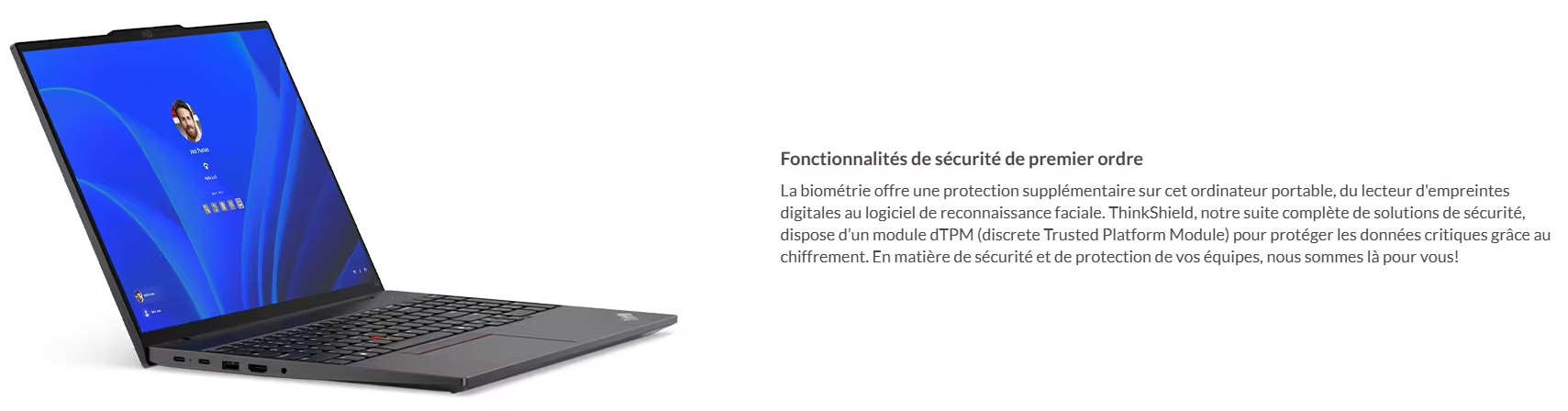 image de Pc Portable Lenovo ThinkPad E16 Gen2 Ryzen 5 7535HS / 16 GB DRR5-4800 / 512 SSD / AMD Radeon™ 660M