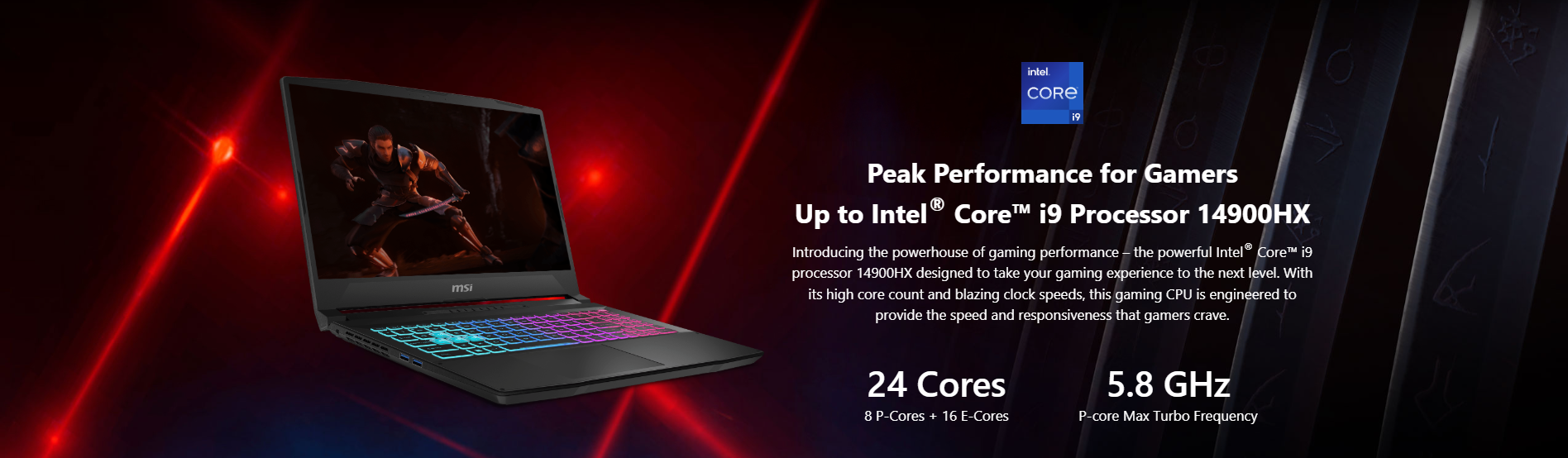 image de Pc Portable Gamer Msi Katana 15 HX B14WGK-625XFR i7 14è Gen 16 Go RTX 3050