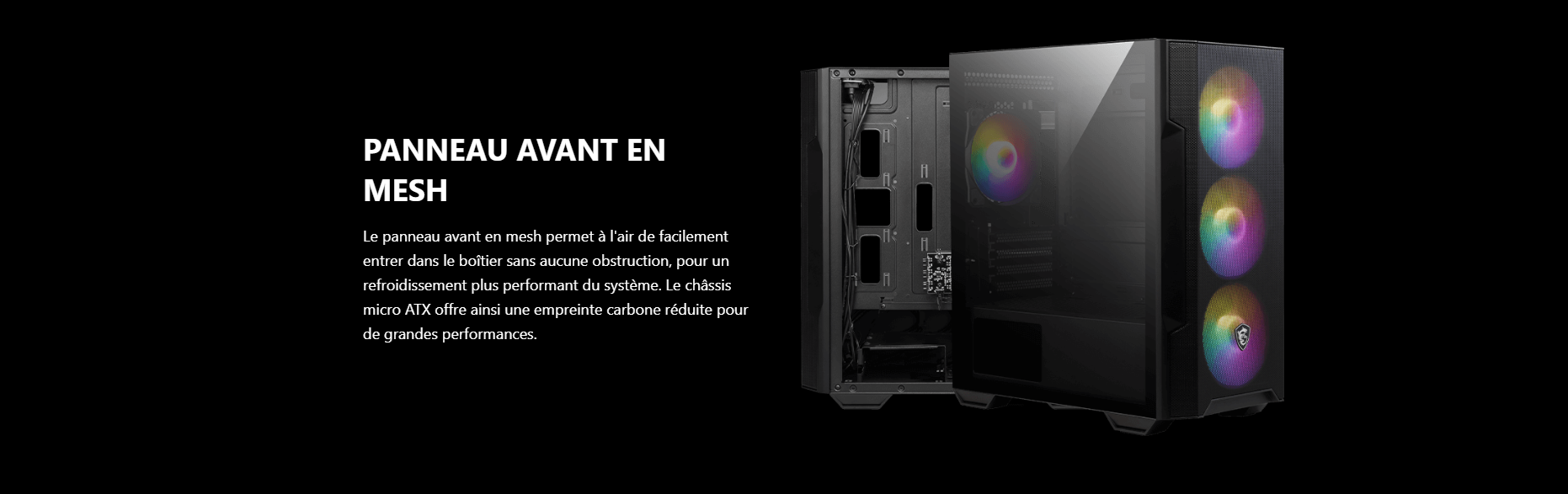 image de Boîtier Gamer MSI Mag Forge M100R Noir