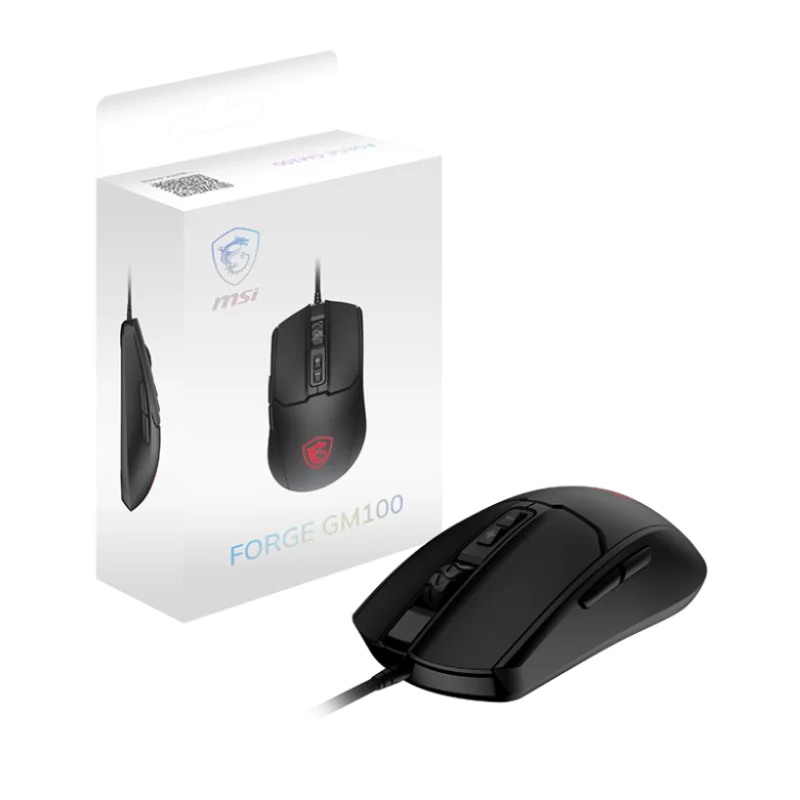 image de Souris Gaming Filaire MSI FORGE GM100 Noir – S12-0402310-HH9
