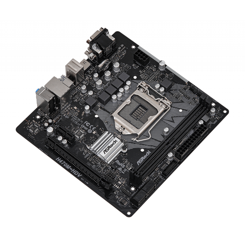 image de Carte Mère ASROCK H470M-HDV pour Intel Core 10ème Gen