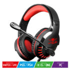image de Casque-micro Gamer Spirit of Gamer PRO-H3 Multiplateforme - Noir & Rouge