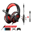 image de Casque-micro Gamer Spirit of Gamer PRO-H3 Multiplateforme - Noir & Rouge