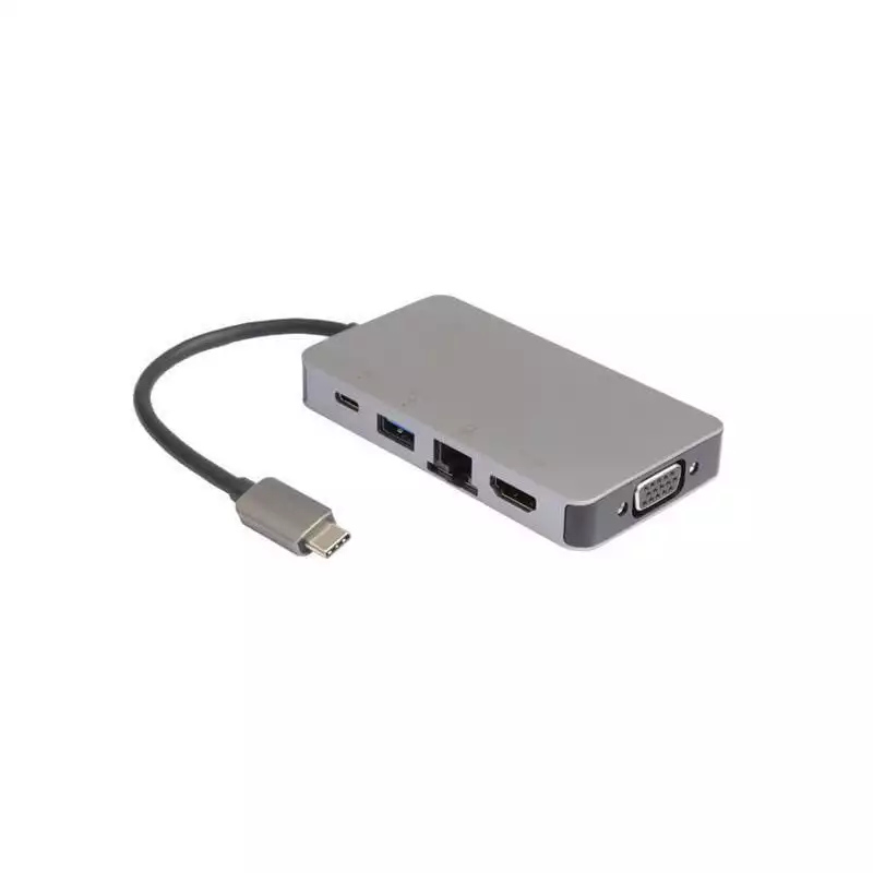 image de Adaptateur multiport MicroConnect / USB-C / 2x USB 3.0 / RJ45 / HDMI / VGA / Type C