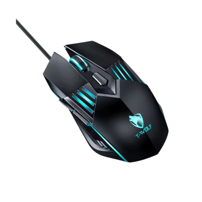 image de T-WOLF G560 souris Gaming rétro-éclairage coloré lumineux LED RGB