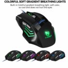 image de T-WOLF M1 Souris Gaming USB Lumineux RGB Souris Mécanique