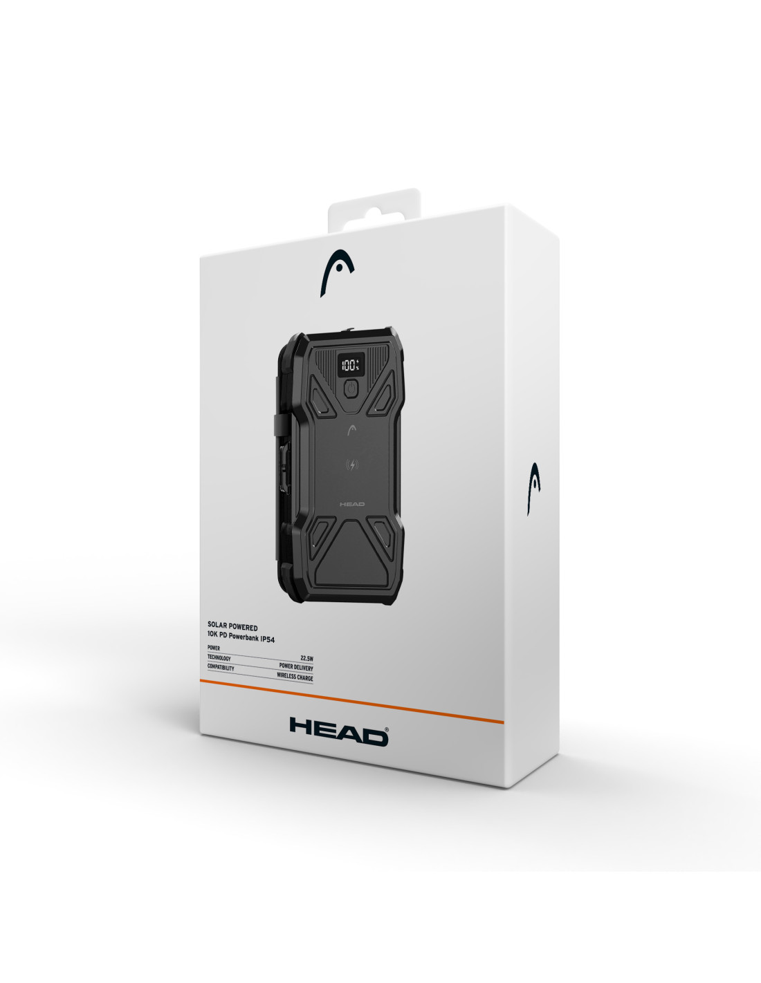 image de Batterie externe solaire HEAD 10 000 mAh, 22,5 W charge sans fil USB A, USB C