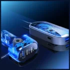 image de Chargeur de voiture double 3MK 135 W PD QC PPS USB-C USB-A - Noir