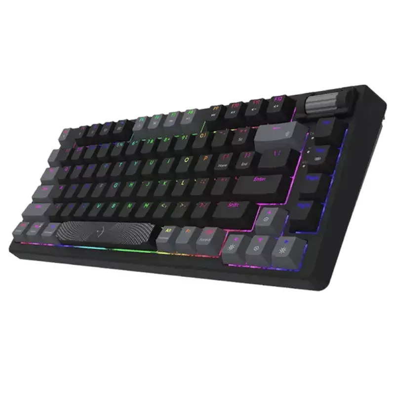 image de Clavier Mécanique Gamer AQIRYS ADARA MINI BLACK, 100% Anti-Ghosting, RGB, Qwerty