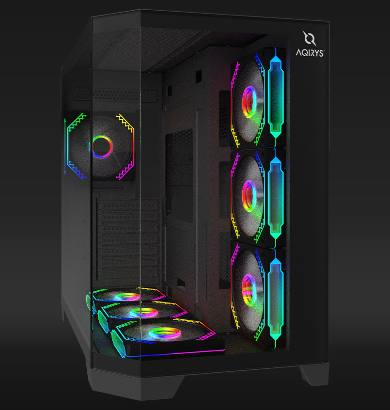 image de Boitier Gaming Aqirys Titan Midi Tower ATX/ARGB Noir