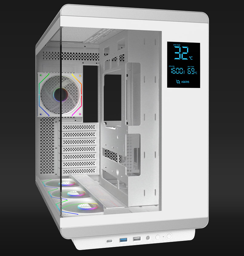 image de Boîtier Gaming AQIRYS Draco ARGB ATX Mid Tower Blanc