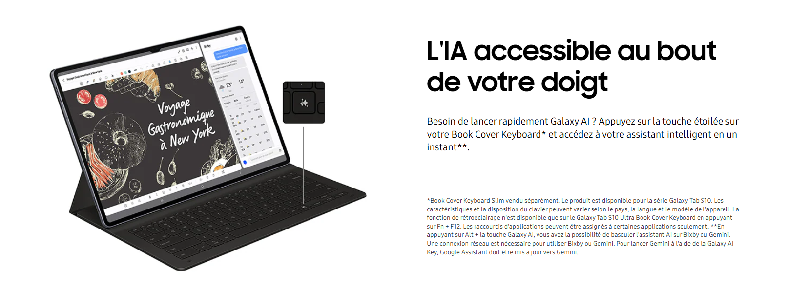 image de Tablette Samsung Galaxy Tab S10 Ultra AI 12/256 Go (SM-X926) 14.6" 5G - Gris