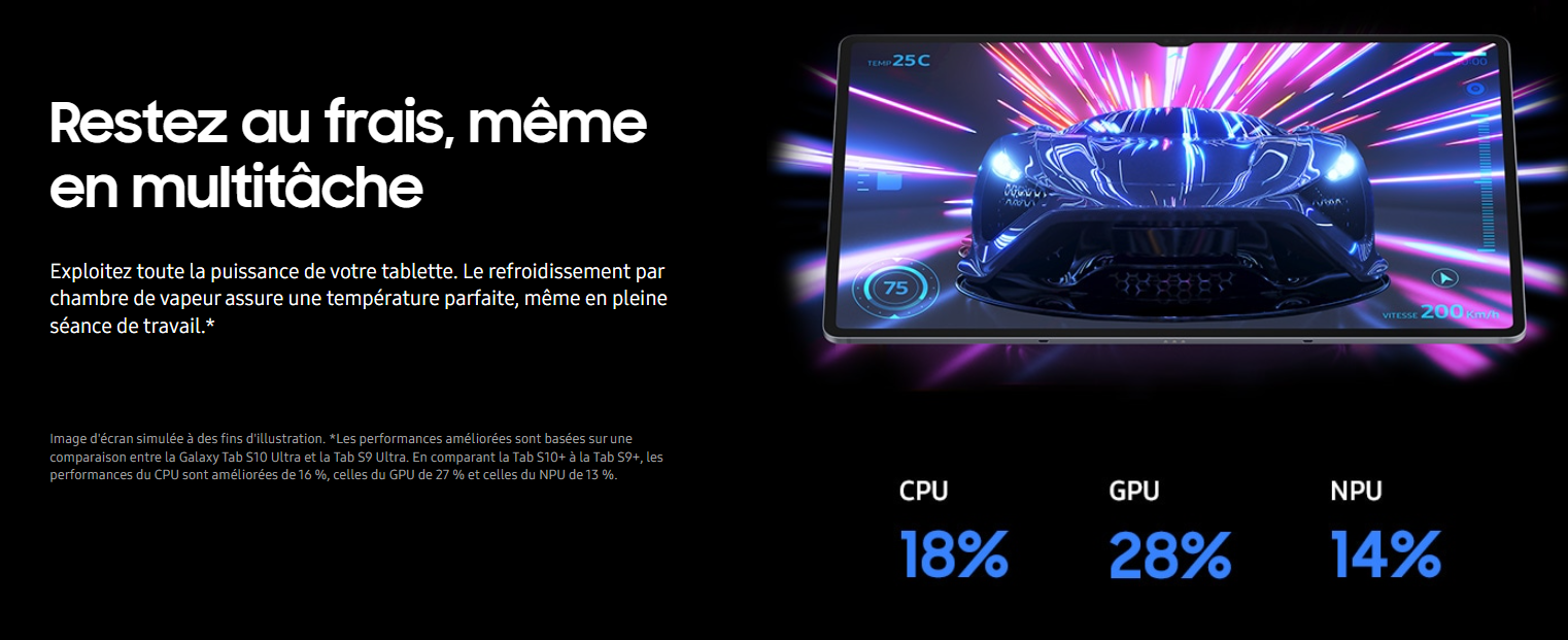 image de Tablette Samsung Galaxy Tab S10 Ultra AI 12/256 Go (SM-X926) 14.6" 5G - Gris