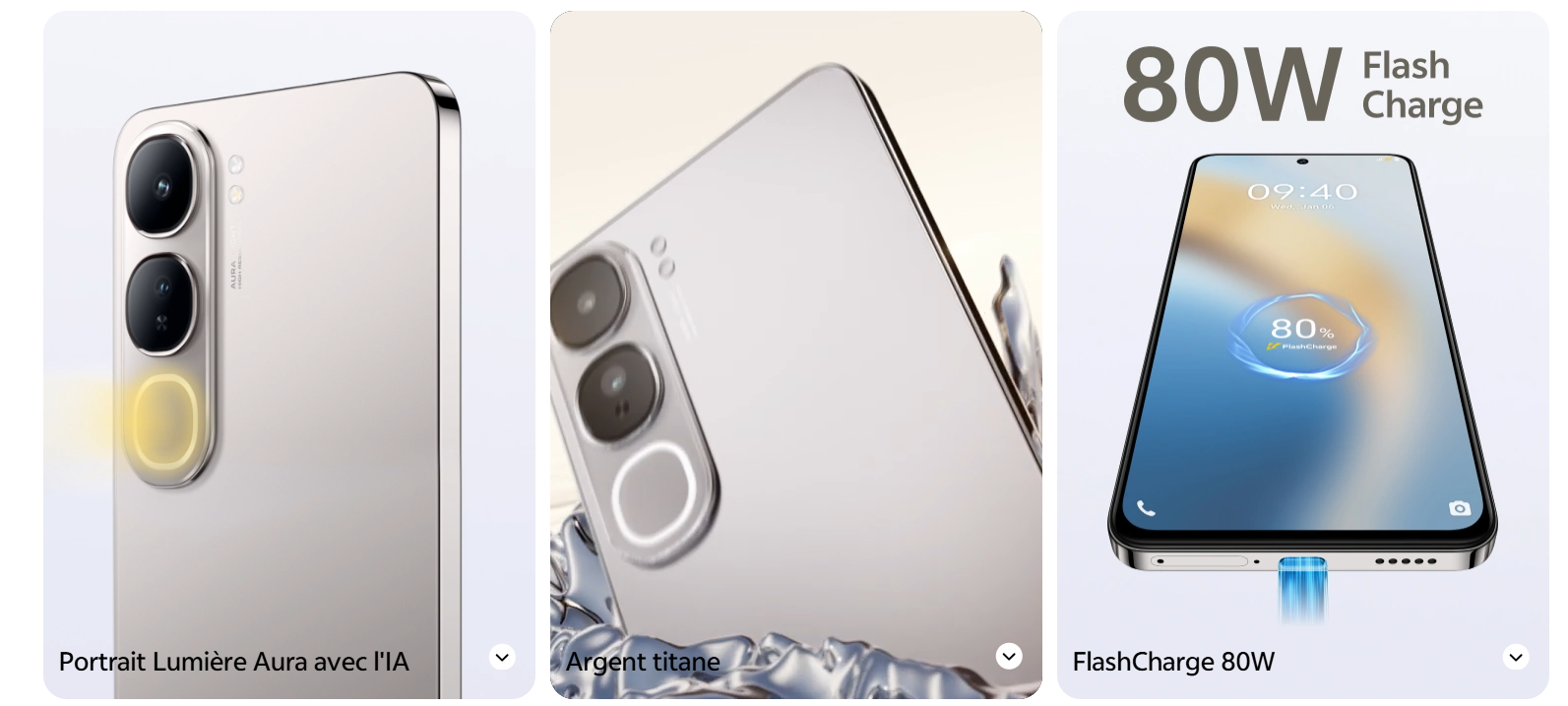 image de Smartphone VIVO V40 Lite 8 Go 256 Go Vert