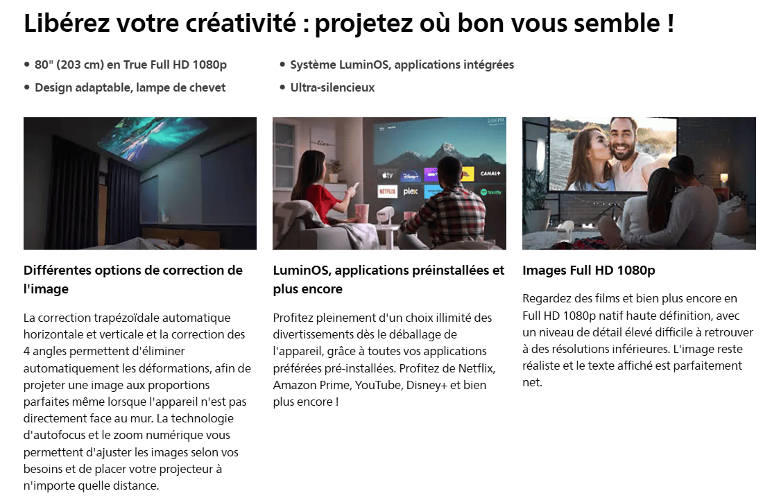 image de Vidéo Projecteur PHILIPS NeoPix 230 Smart - Blanc