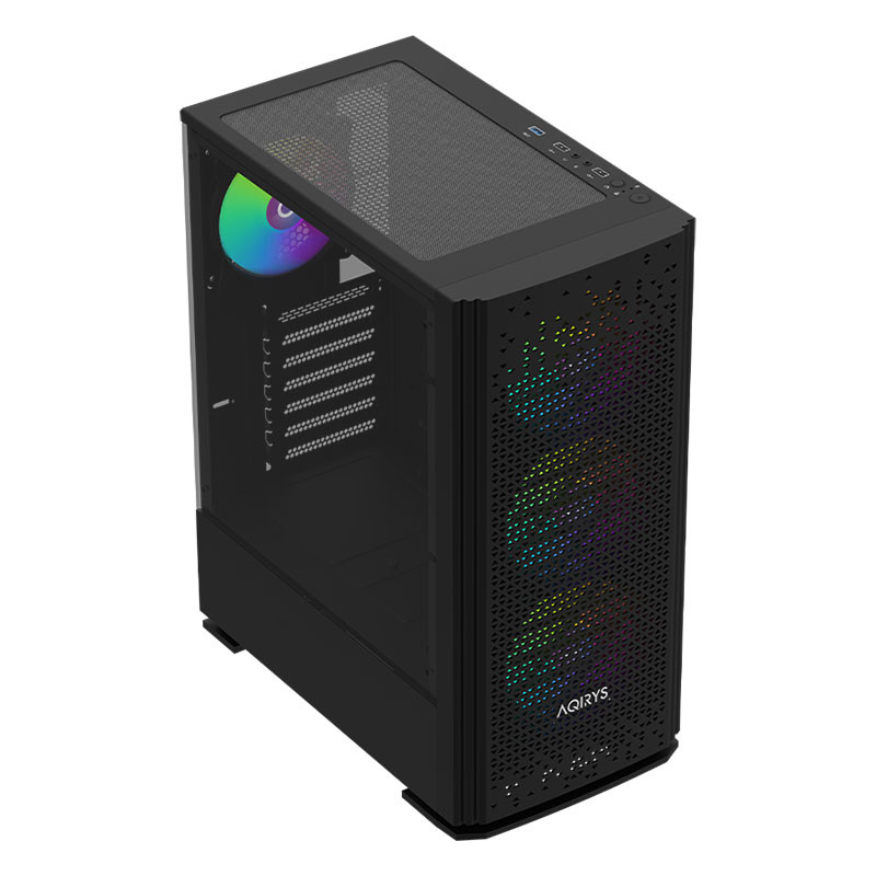 image de Boîtier Gamer Moyen Tour AQIRYS Gacrux / ARGB / Noir