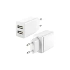 image de Chargeur Mural KSix 2 Ports USB / 2.4A / Blanc