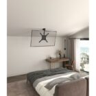 image de Gembird CM-55ST-01 Support de plafond pour téléviseur orientable, 23" - 55", noir