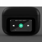 image de Oreillettes BT TWS avec écran LCD et suppression active des bruits, noir